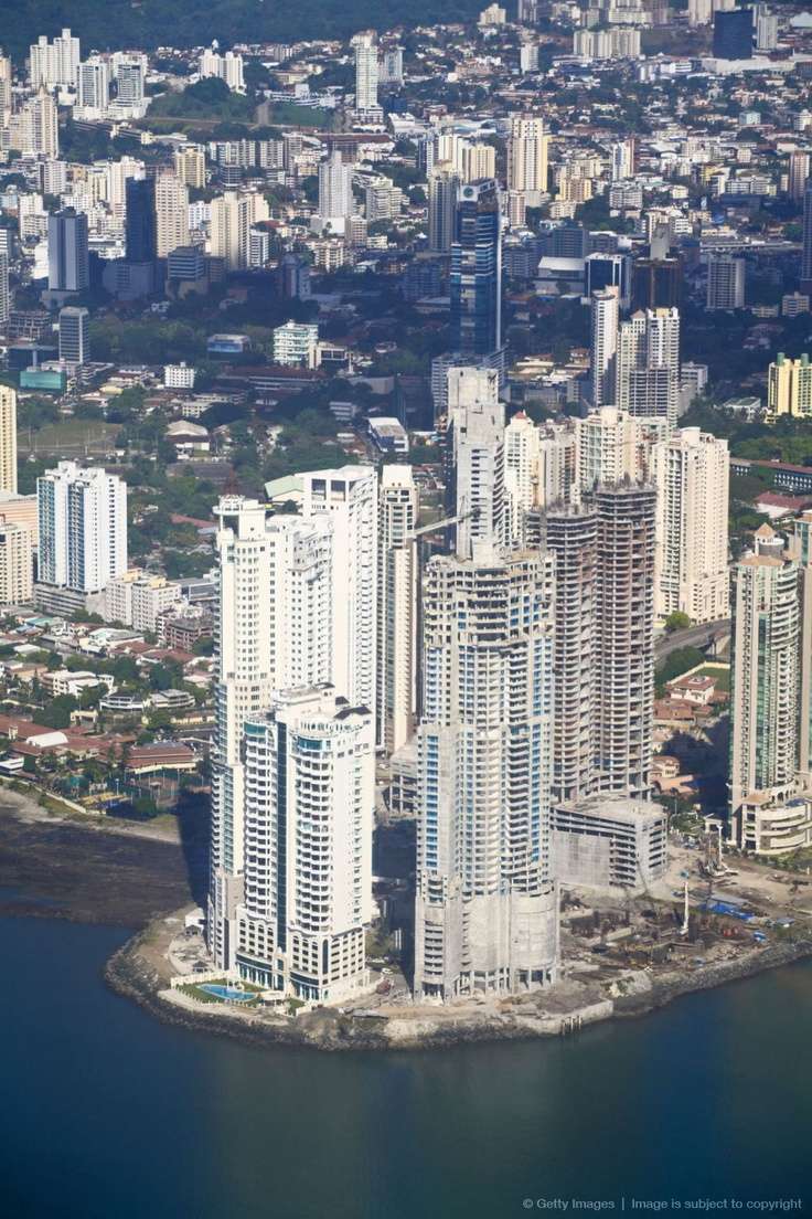 Photo:  Aerial view of city, Panama City, Panama.